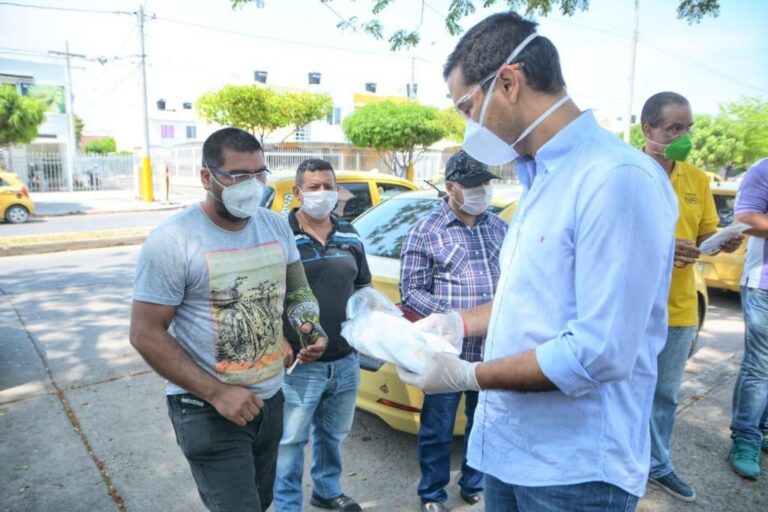 Entregan mil tapabocas a taxistas de Valledupar