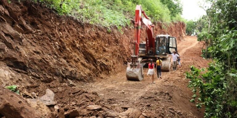 Hay deslizamientos en los corregimientos de Chemesquemena y Guatapurí, zonas rurales de Valledupar. Foto: Archivo particular