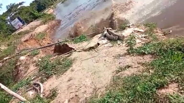 El río Magdalena se sigue ‘tragando’ la ribera en Salamina